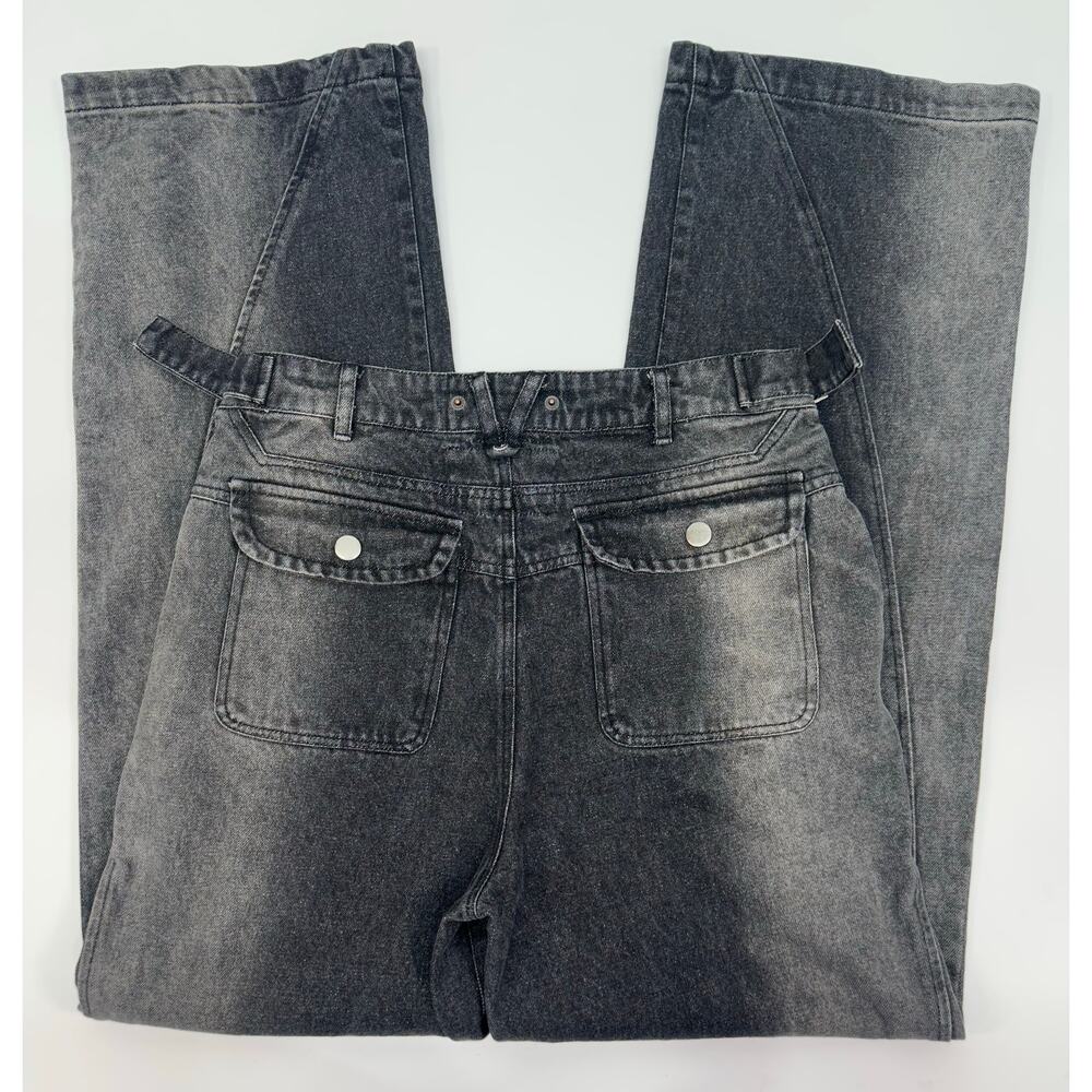 NWT Fine Culture Two-Tone Denim Jeans Men’s S (W28 L32) Black Wide Baggy Street - Picture 4 of 9